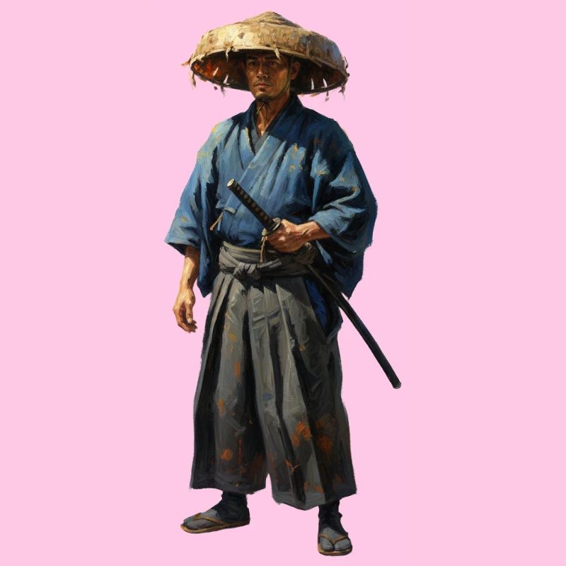 samurai-krieger-mit-strohhut-realistisch