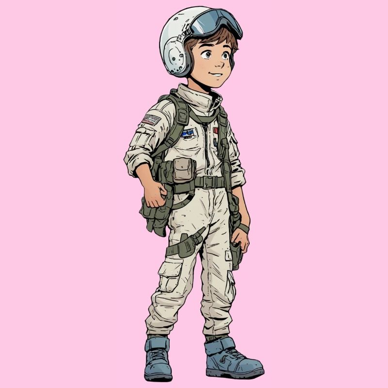 Vintage Comic Kampfpilot