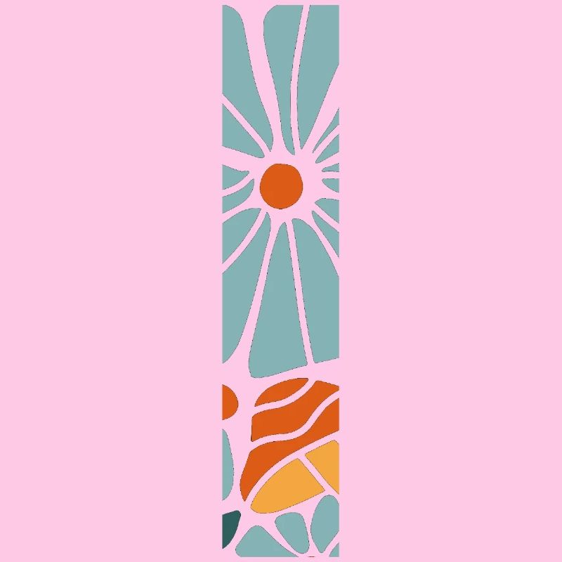 Buchstabe i Blumen groovy Geschenkidee