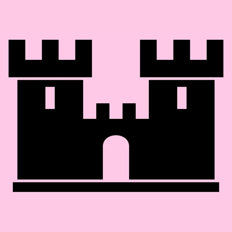 Castle Silhouette Drawing Gift Idea Middle Ages