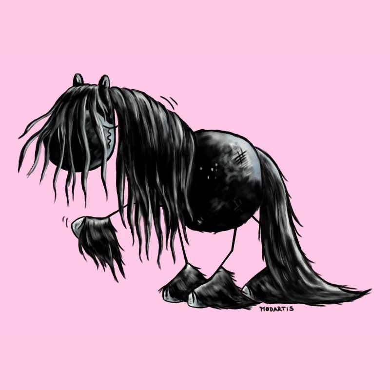 Frison cheval dessin animé