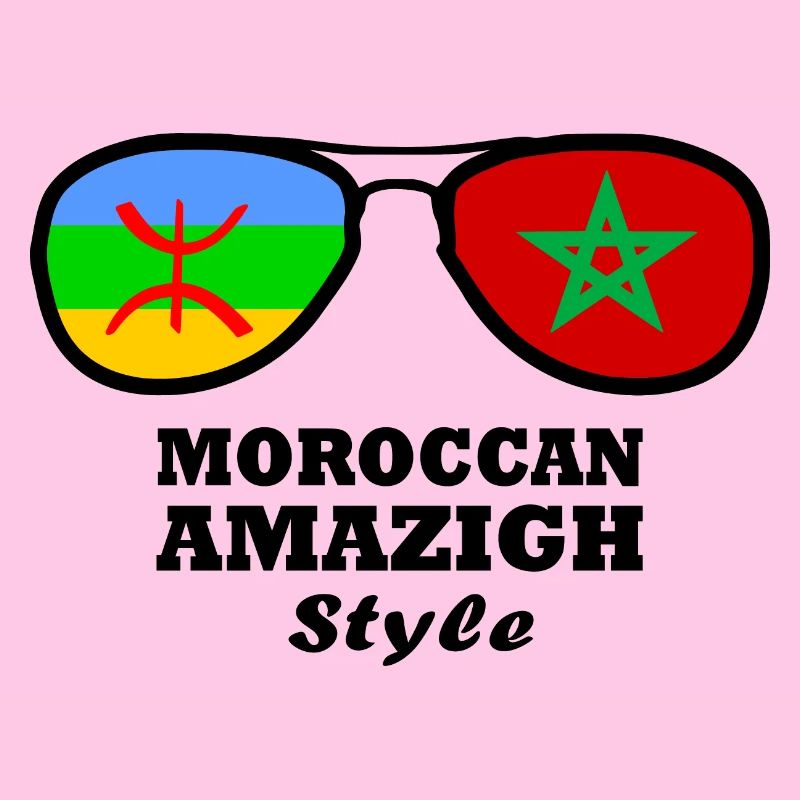 Drapeau Amazigh Maroc - lunettes