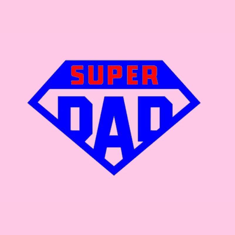 Badge Super Dad Bleu Vif