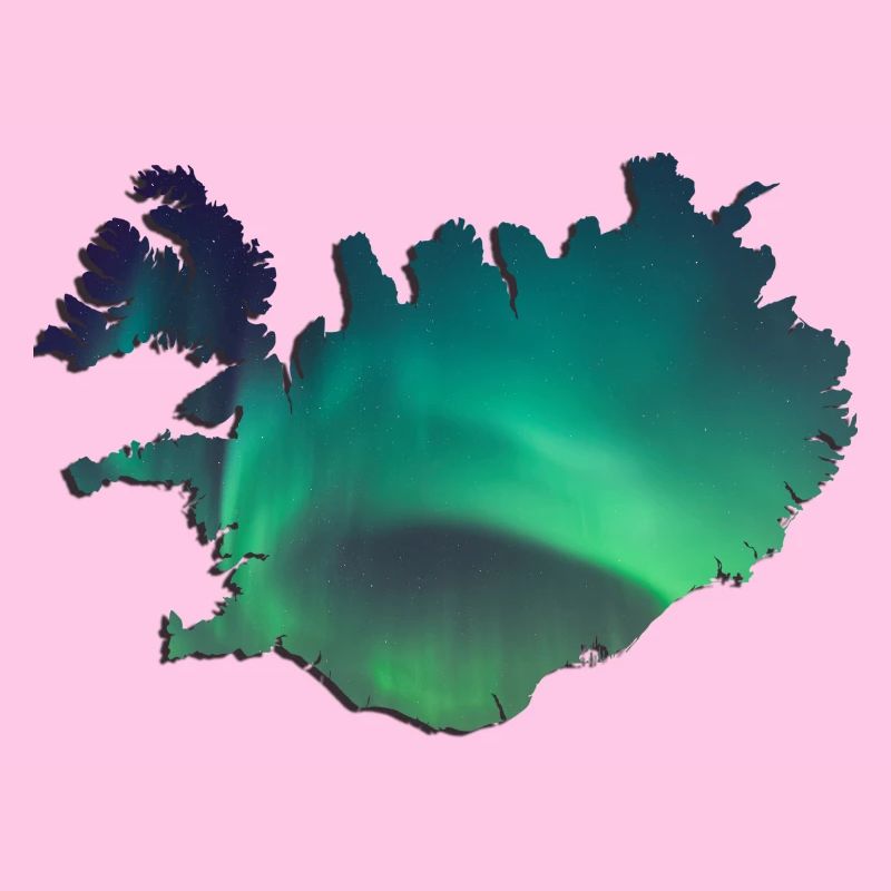Islande Islande Aurores boréales Conception topographique