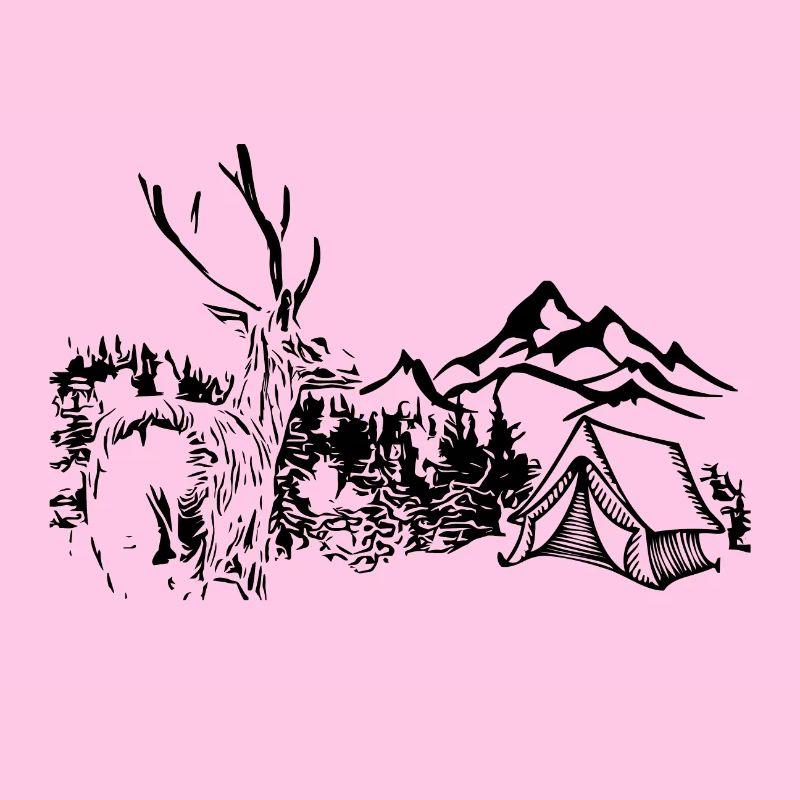 Hirsch - Berge - Natur