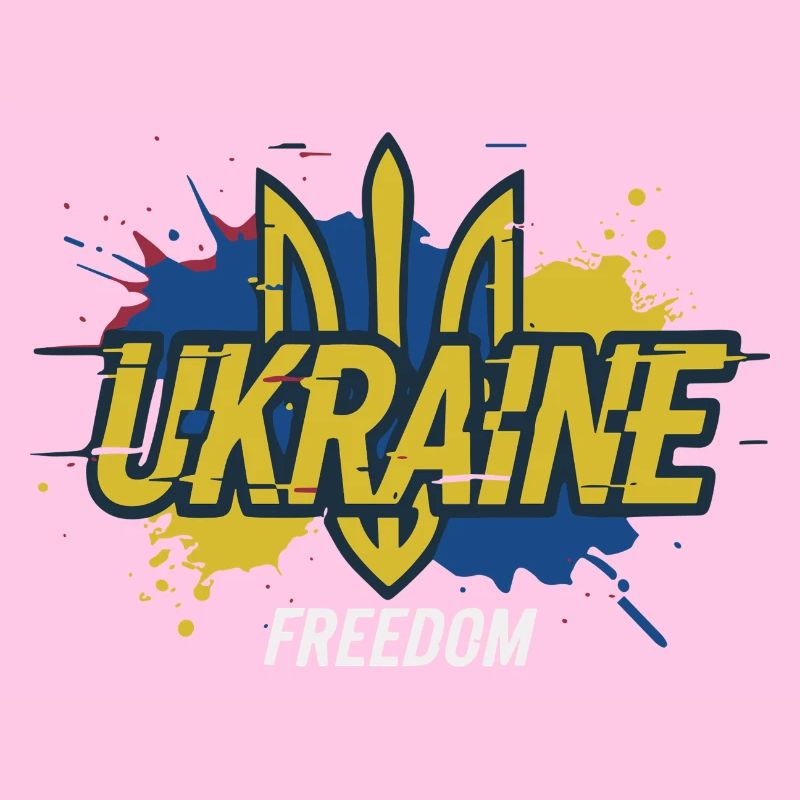 Ukraine Freedom Trident Splash Tee