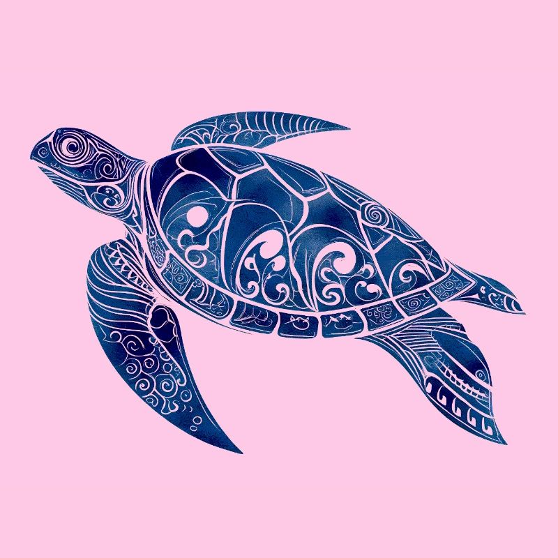 Tribal Turtle Blue – Ocean Design