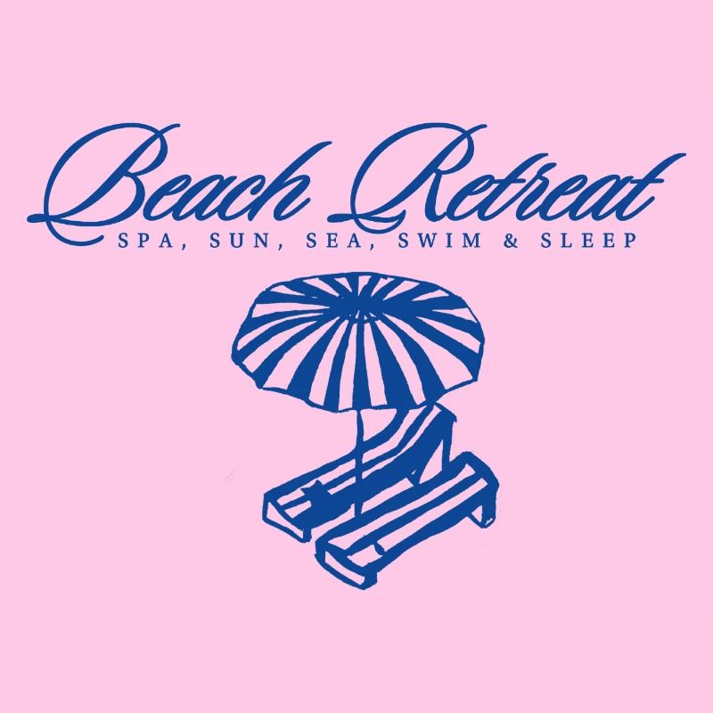 Logo de la retraite de plage avec parasol