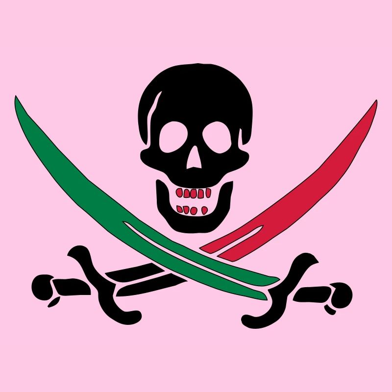 Crâne avec coloré Sabres
