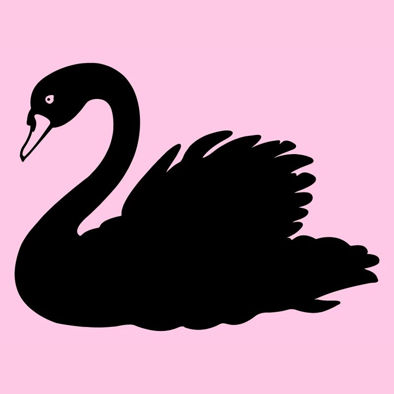 Schwarze Schwanen-Schattenfigur
