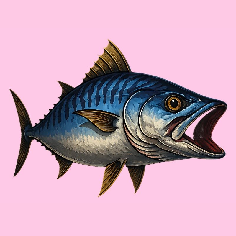 Dynamischer Blauflossen-Thunfisch Illustration