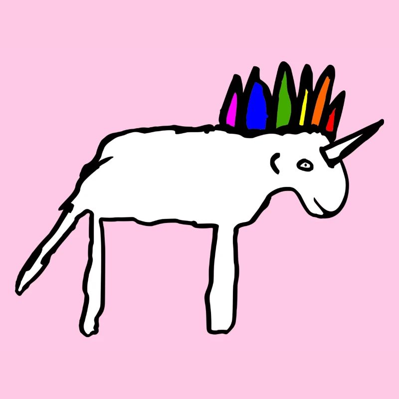 Beautiful scribbled unicorn