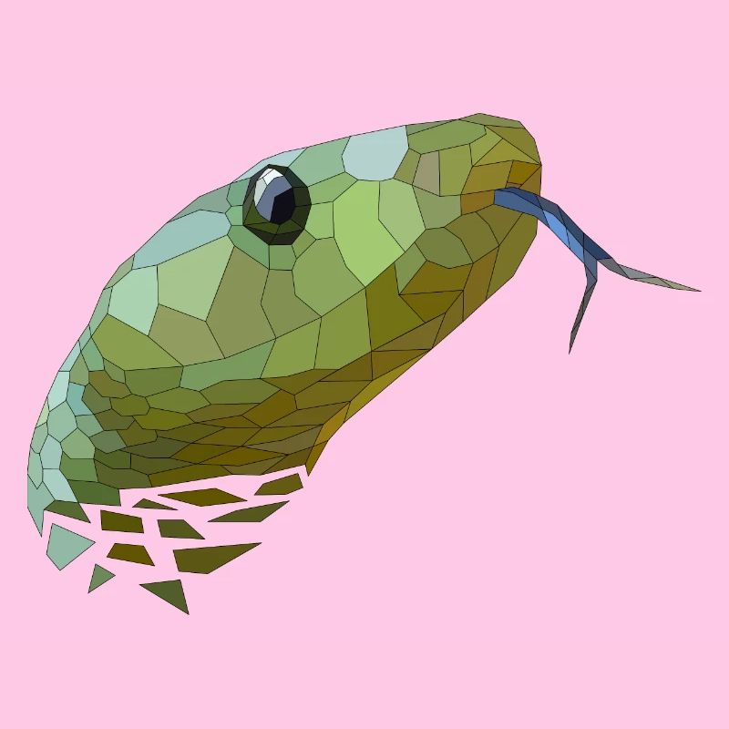 Schlange geometrisch Low Poly