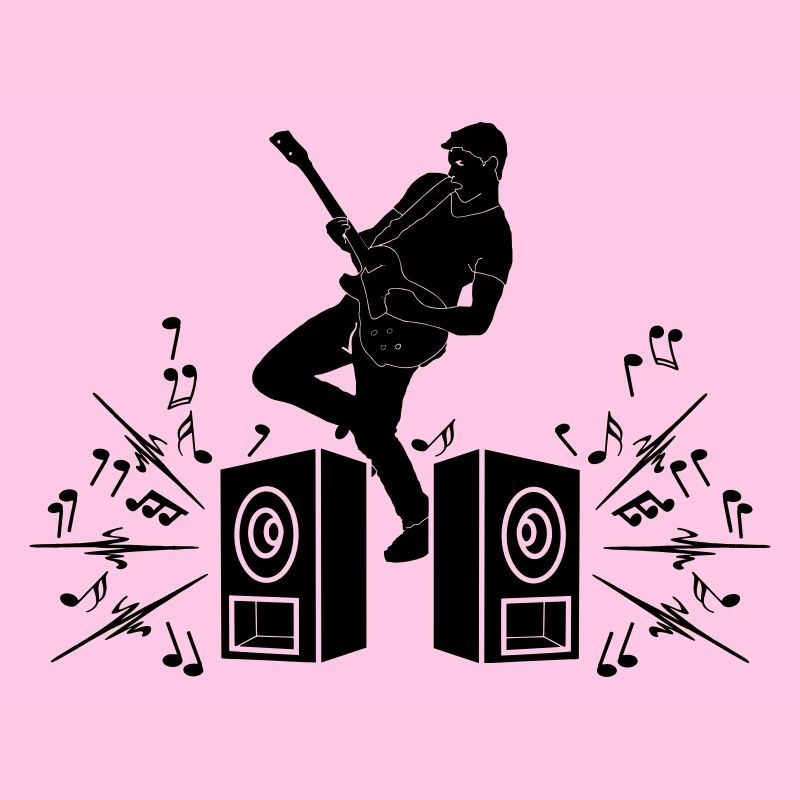 Gitarrist mit E-Gitarre