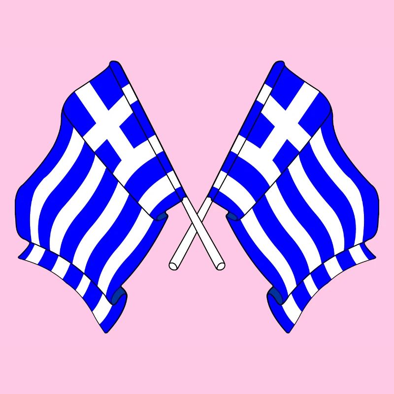 Deux drapeaux de la Grèce