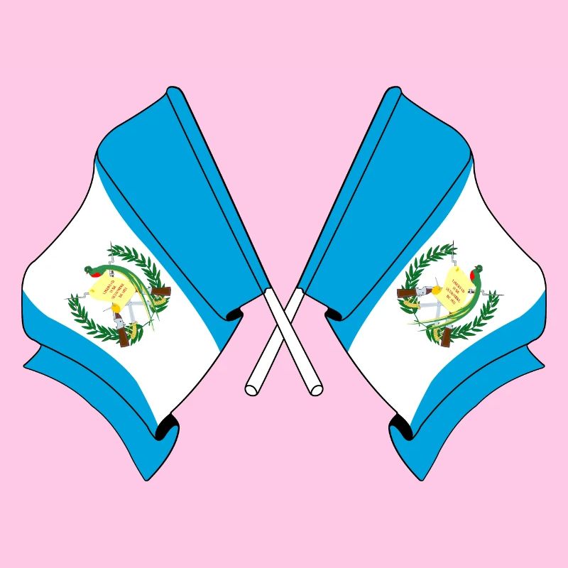Deux drapeaux du Guatemala