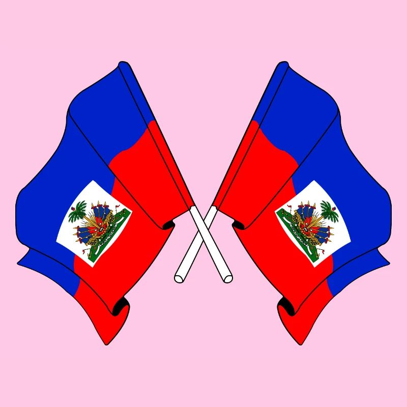 Zwei Flaggen Haiti