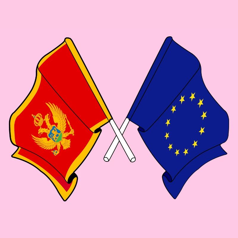 Drapeau du Monténégro, drapeau de l’Europe