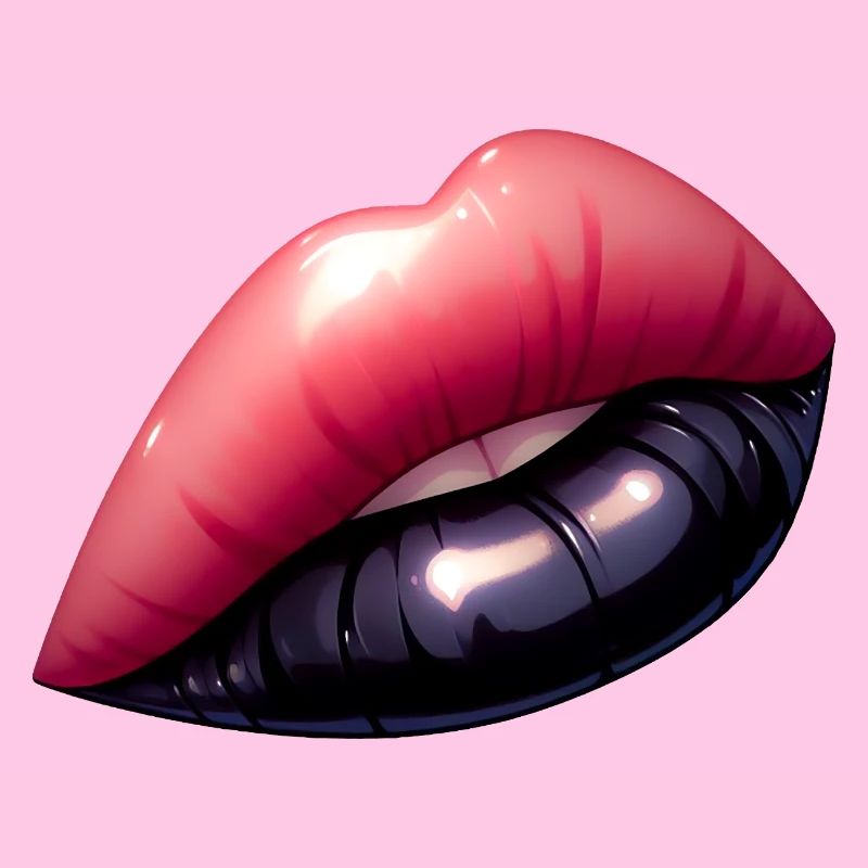 Black lips, mesmerizing charm.