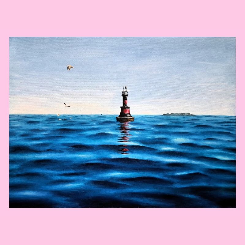 Lighthouse over Calm Blue Adriatic Sea Croatia