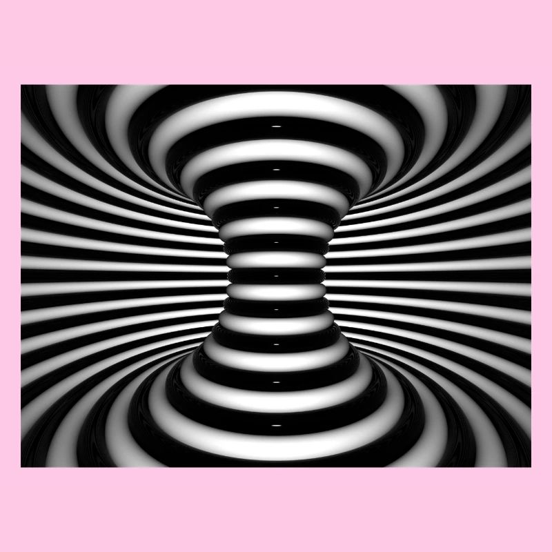 Black and white spiral vortex