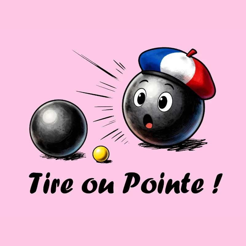 Boule de pétanque Français avec Béret