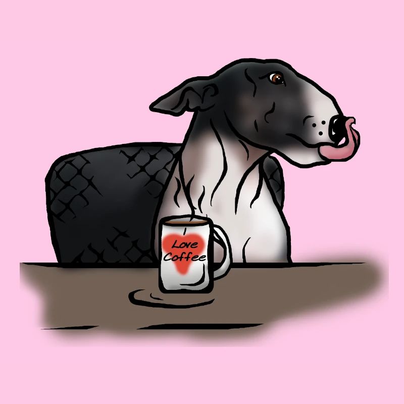 Bull Terrier « J’aime le café »