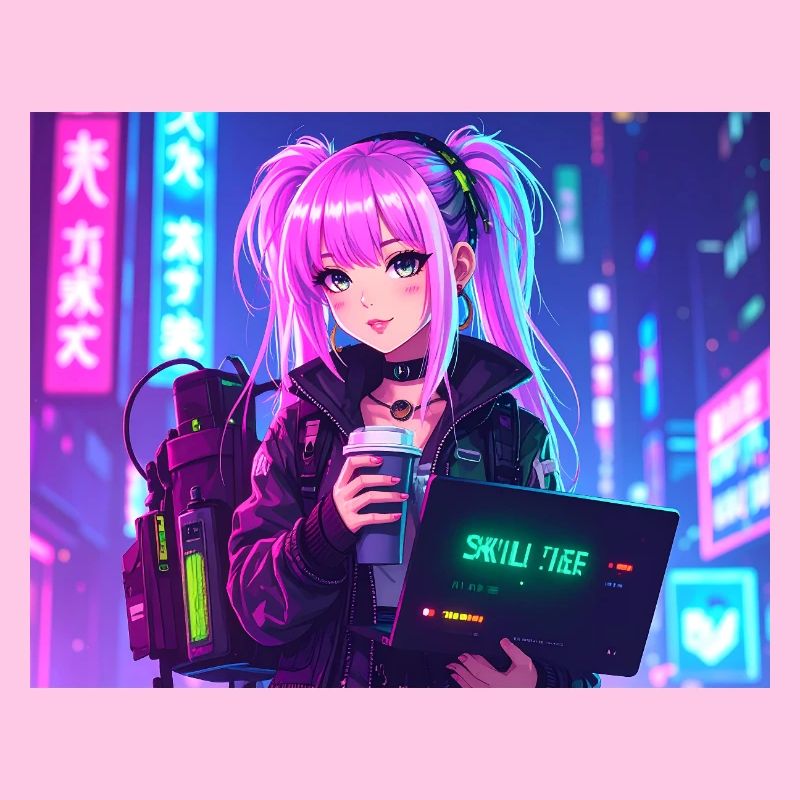 Pink Coder Girl – Skill: cute & stylish