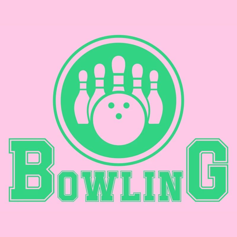 Conception de main de bowling rétro