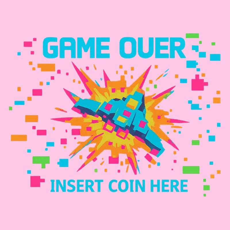 Game Over Neon Arcade Game