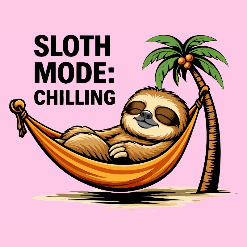 Relaxing Sloth in Tropical Hammock