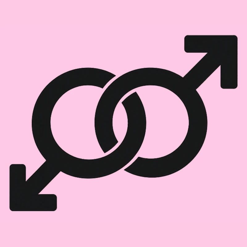 Verflochtene männliche Symbole