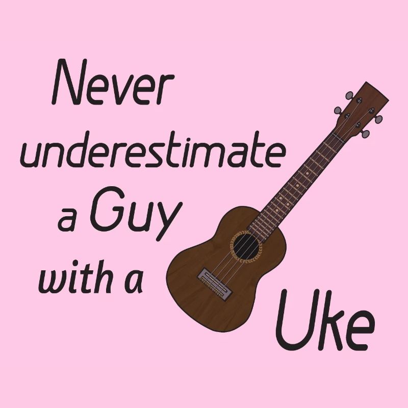 Never underestimate a guy with a Uke! schwarz