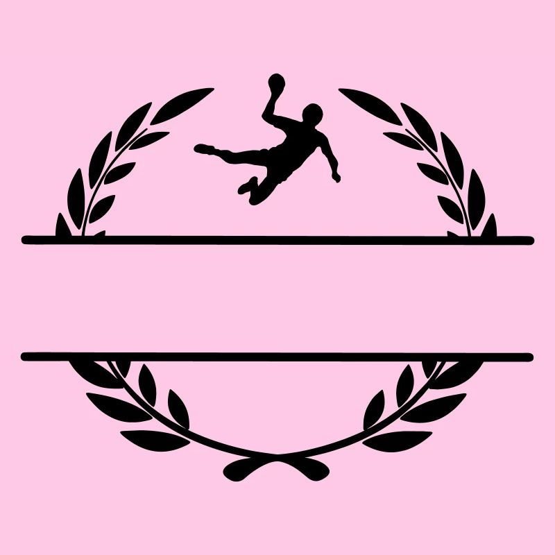 Handballer-Monogramm im Lorbeerkranz