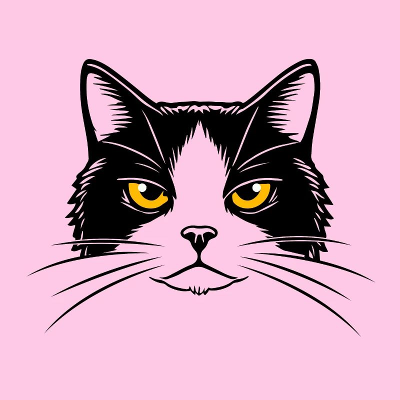 Illustration des Kopfes einer Katze.