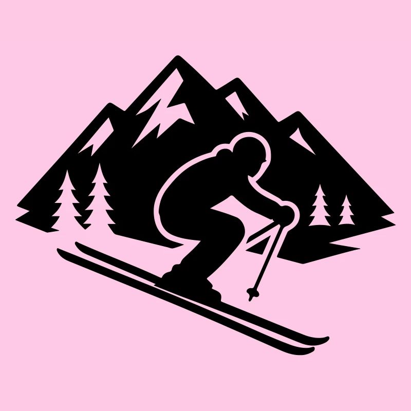Piste Ski Silhouette Mountains