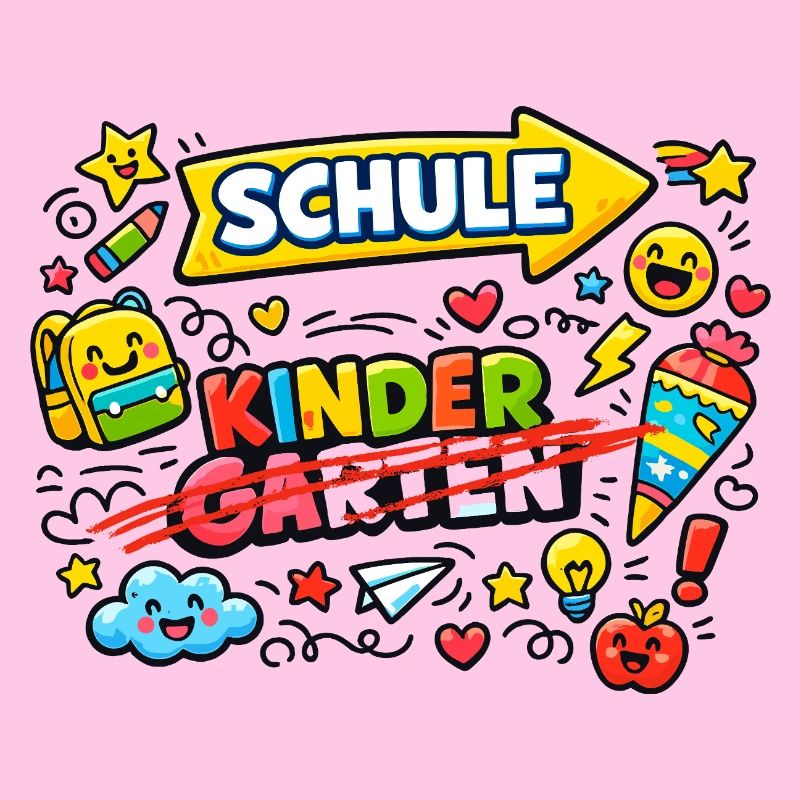 Schulkind Graffiti Stil