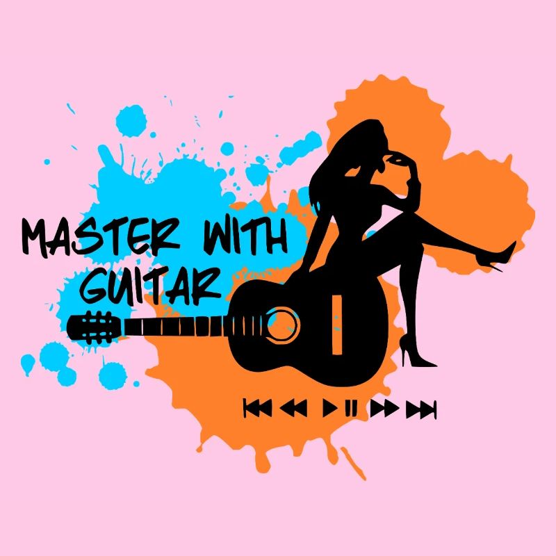 Master with guitar - Blau Orange