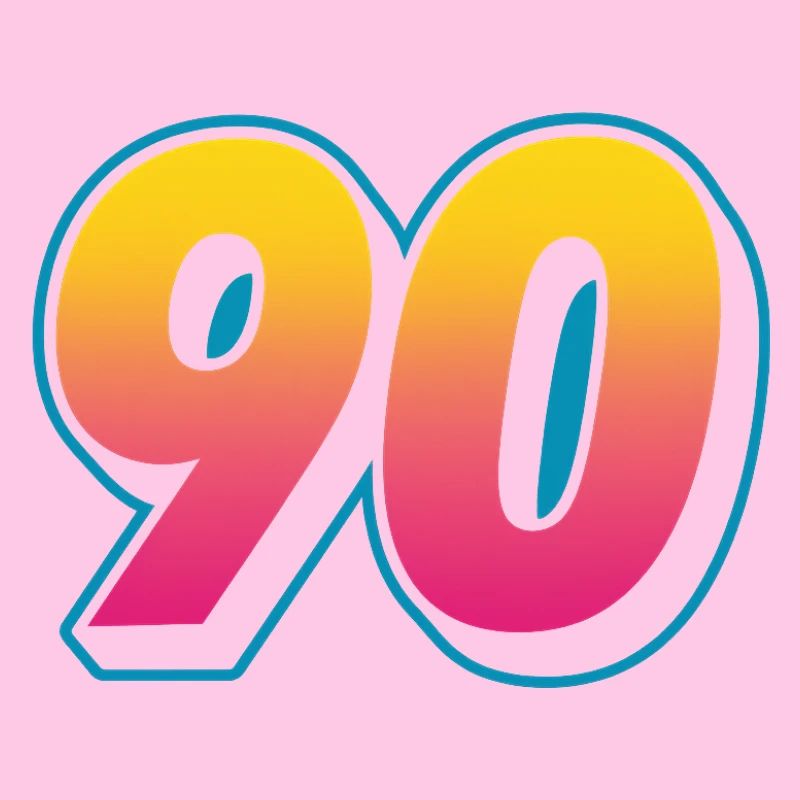 90er Gradient Jubeldesign