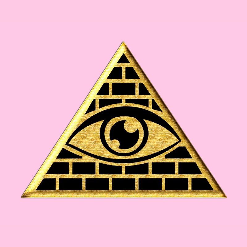 All-seeing eye in the triangle - pyramid