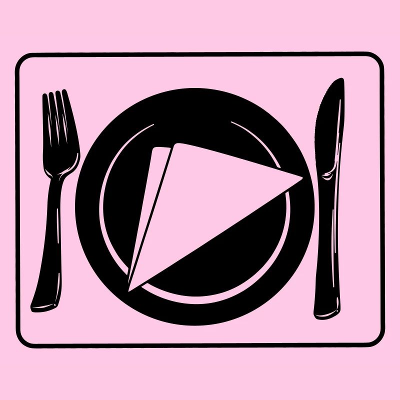 Knife and fork on placemat with plate and napkin
