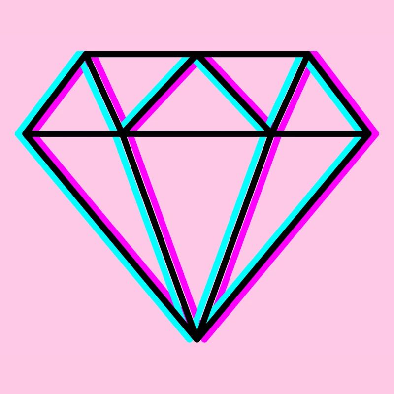 Diamant - Neonfarben Design