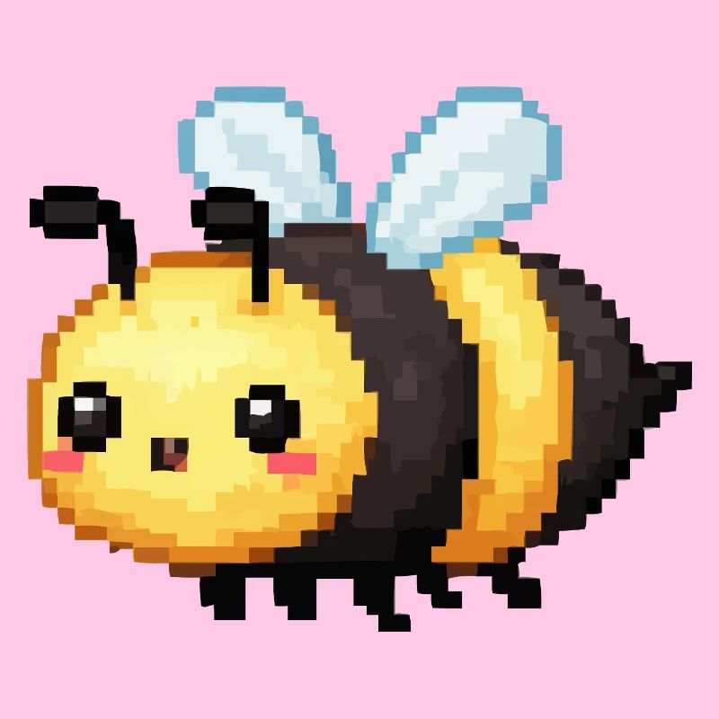 Pixelbiene Niedliche Retro Bienchen
