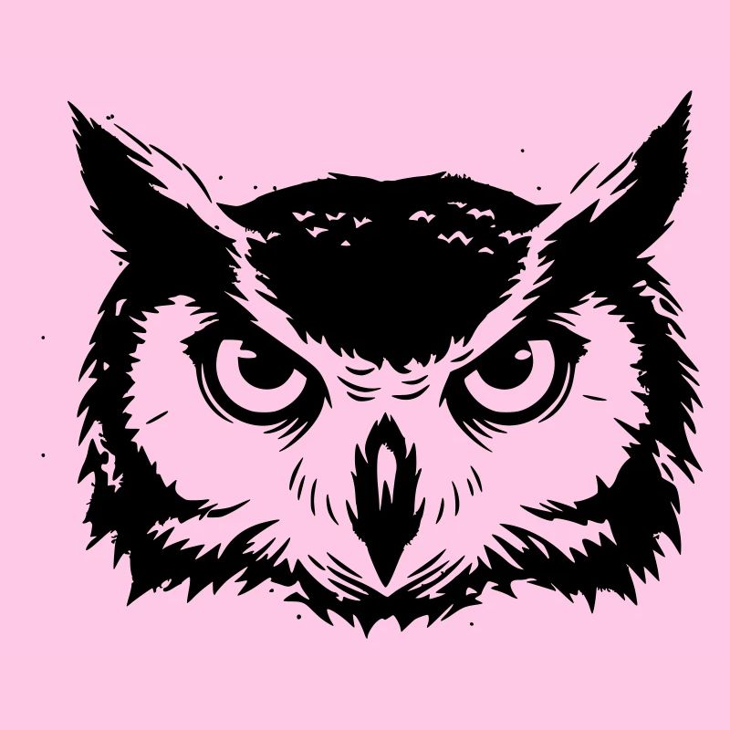 Owl Head Eagle Owl Silhouette