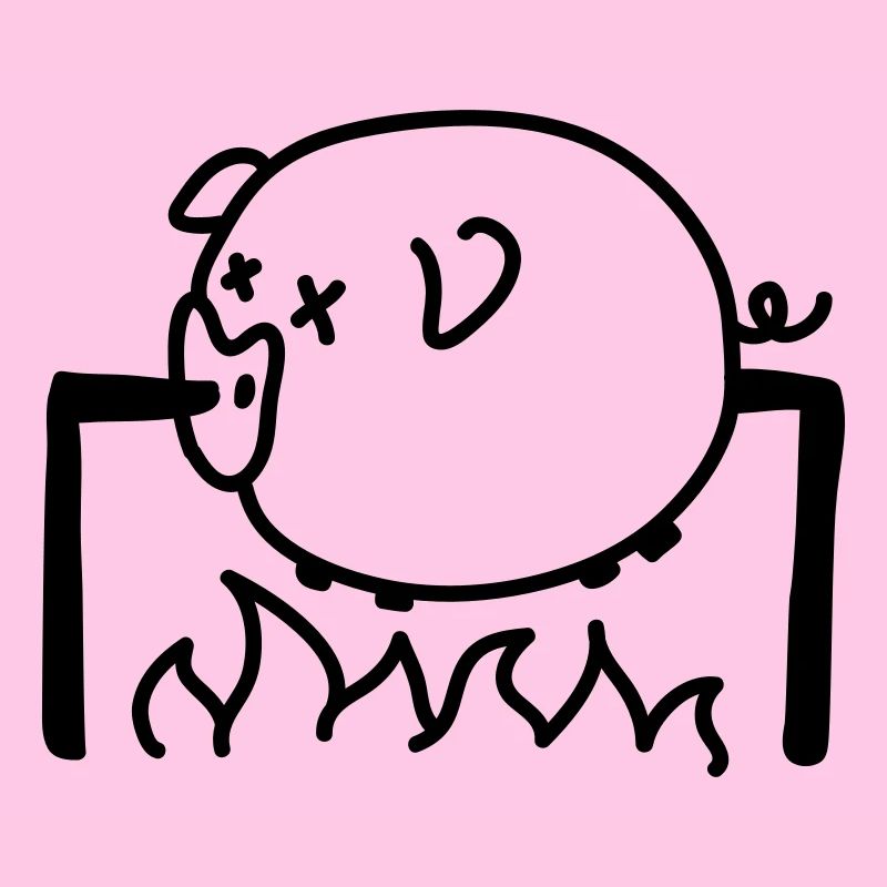 Schwein Grillen - Line