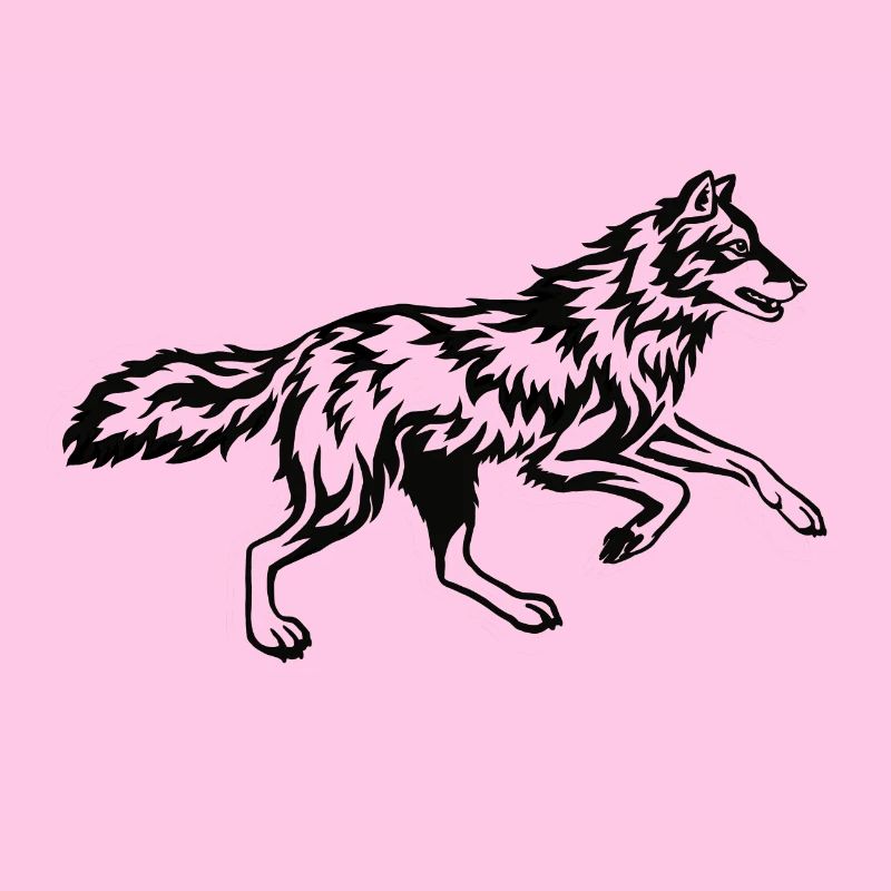 Flamme Tribale du Loup Courant