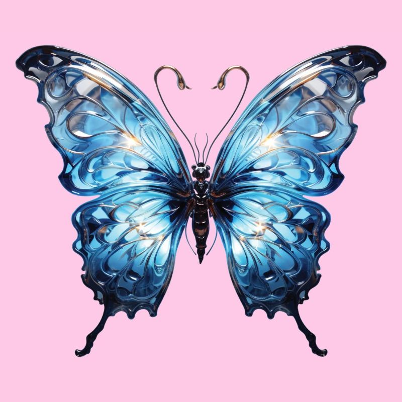Papillon bleu - Design d’insecte brillant