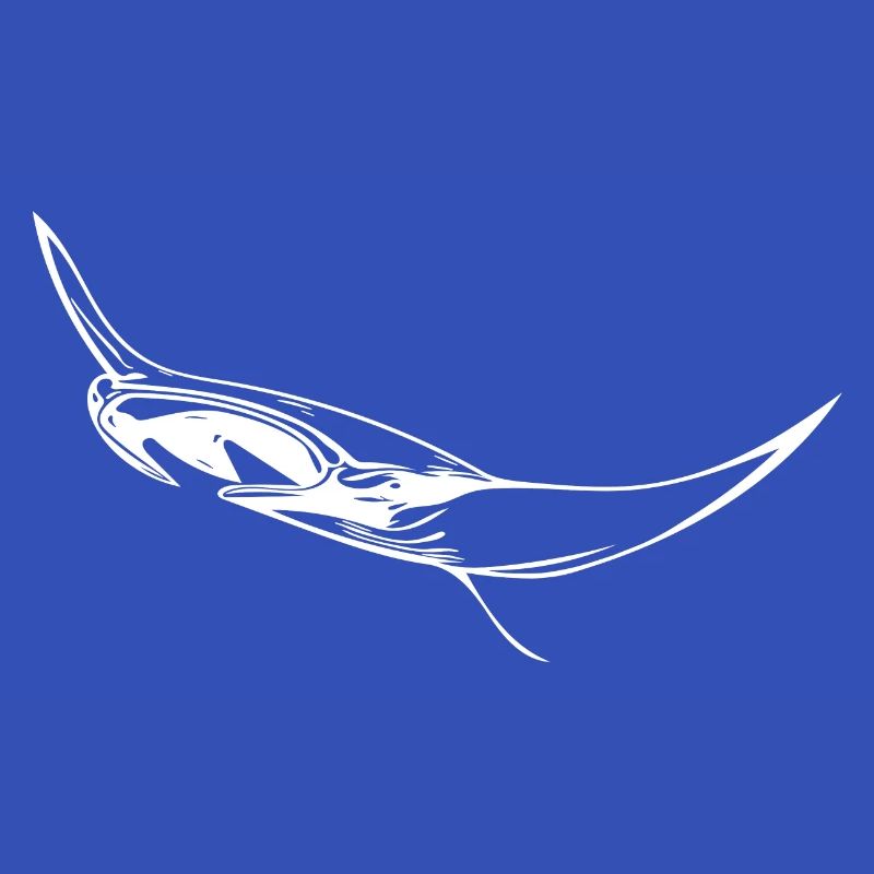 Elegant floating manta rays