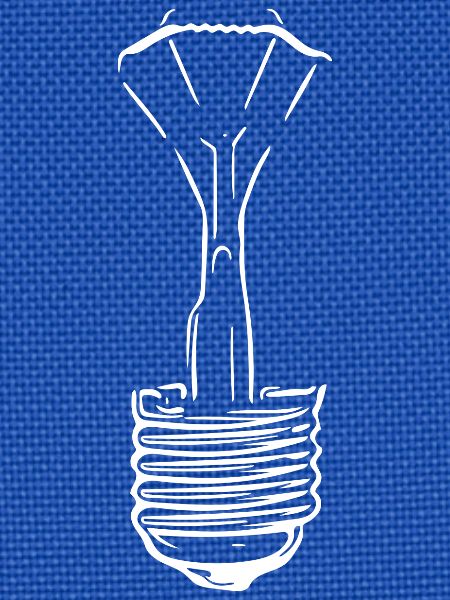 Lampe mit defektem Glaskolben