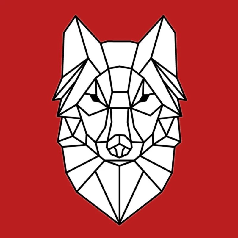 Schlichtes Wolfkopf Design